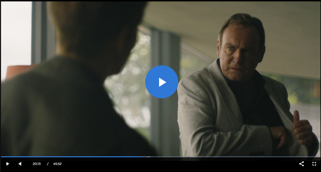 Damien Molony and Philip Glenister in Bergerac.
