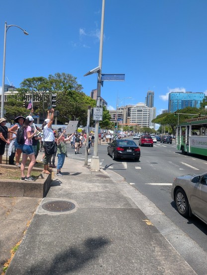 Hands Off protest in Honolulu