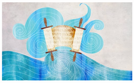 Illustration of a Torah Scroll with Hebrew writing surrounded by waves of water.

Mayyim Hayyim Living Waters Community Mikveh 
and Paula Brody & Family Education Center