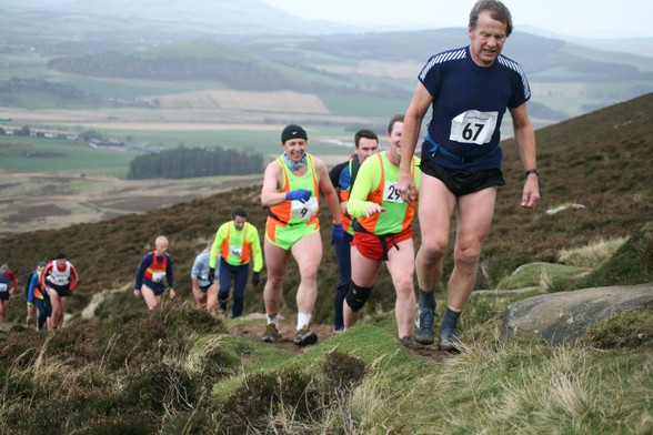 Hill running in heather