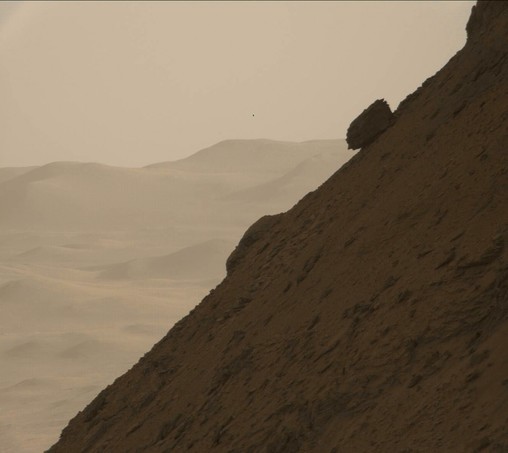 A Martian landscape.
