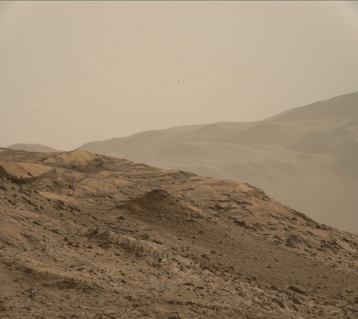 A Martian landscape.