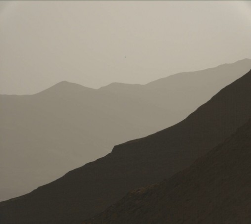 A Martian landscape.