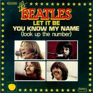 The front cover of The Beatles Let It Be single