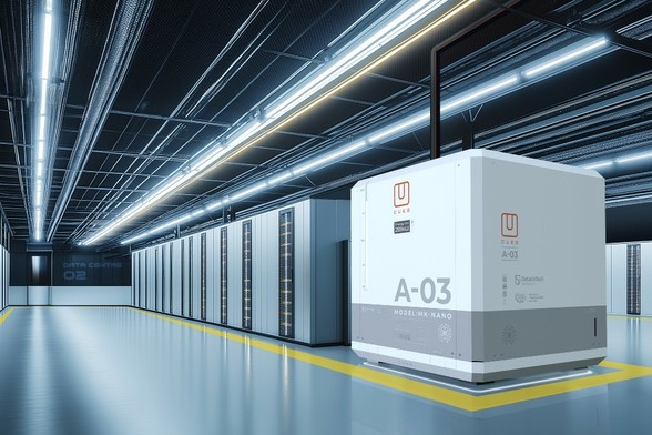 Rendering of CUEB in a server farm.