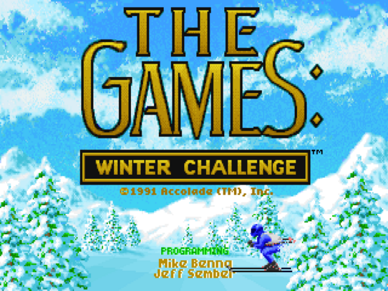 The Games: Winter Challenge, the start screen