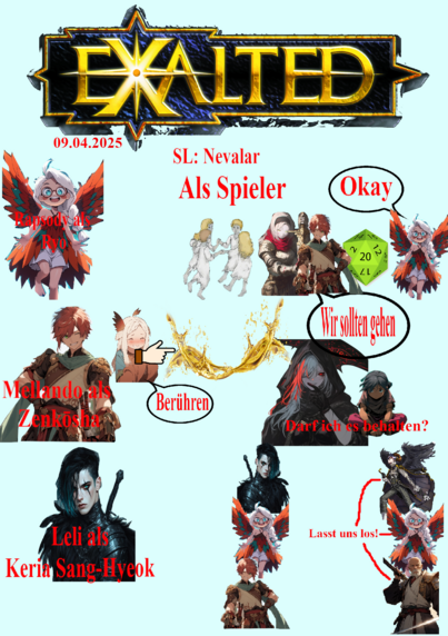Kollage zu meiner Exalted-Runde vom 9.4
