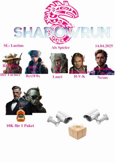 Eine kleine Kollage zur Shadowrun Runde von 14.4