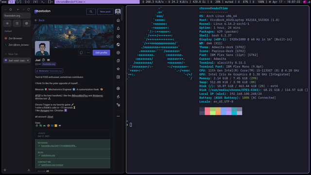 screenshot of browser and terminal