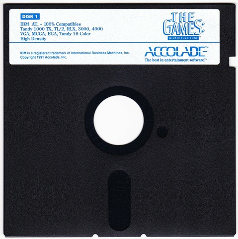 The Games - Winter Challenge on a single, 1200K 5.25 inch disk.