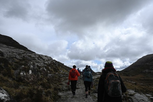 On the route up Máméan