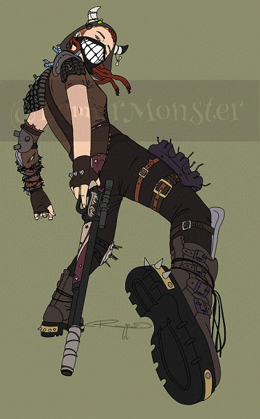 My fallout 76 raider oc Hvid Ulv in a mixture of her outfits she keeps holding her sniper rifle the Western Spirit while looking back in a dramatic way at who disturbs her.