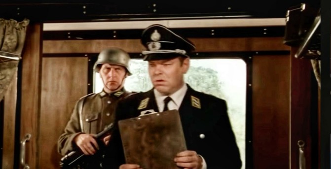 Fascists asking for identification on a train.
