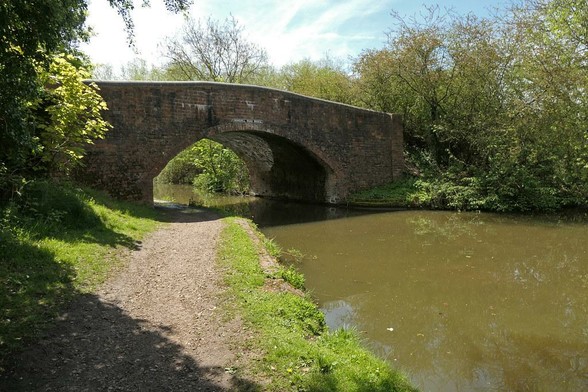 A photo titled "Birmingham & Fazeley Canal Along Route of Coventry Canal: Fazeley Junction to Whittington Brook", taken near Bonehill Road Bridge by amandabhslater on Flickr.