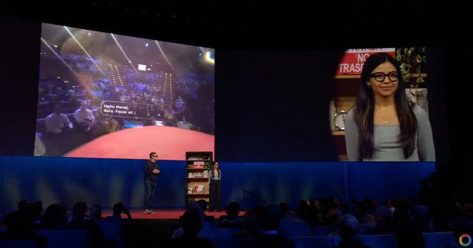 Live demo of the new Google Glasses, Android XR with Gemini