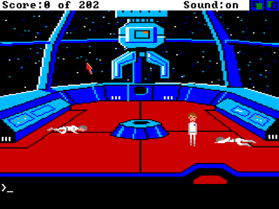 Space Quest I for the Amiga.... everyone's dead!