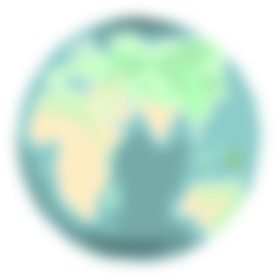 Dessin de la Terre en flou comme une opale. Par moi-même.