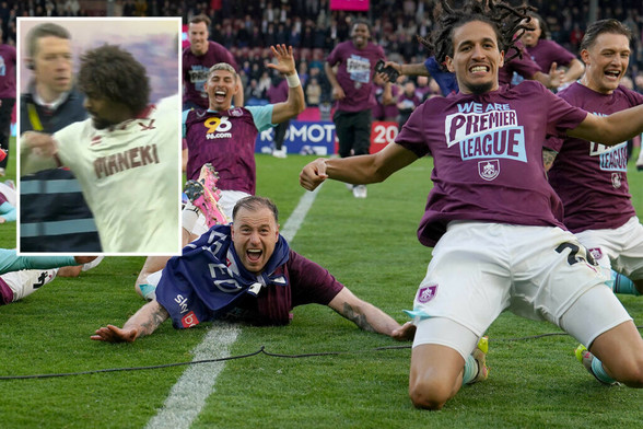 Burnley pitch invasion marred by unsavoury scenes as Sheffield United star Hamza Choudhury is held back by security