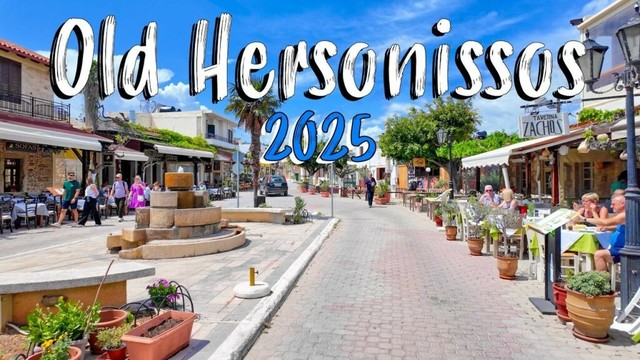 Old Hersonissos, Piskopiano, Koutouloufari, walking tour 4K, Greece travel guide 2025