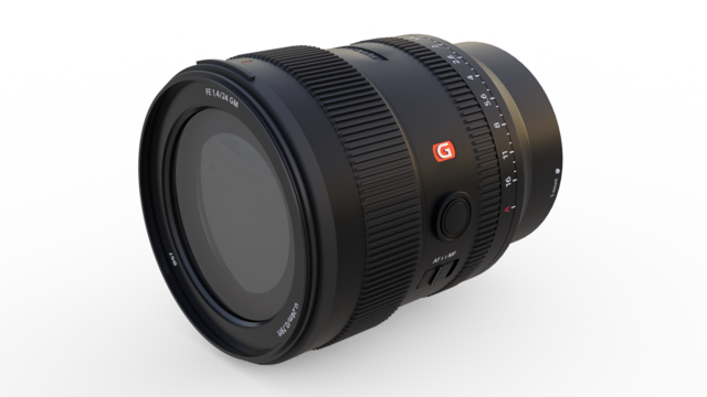 3D rendering of a DSLR camera lens.