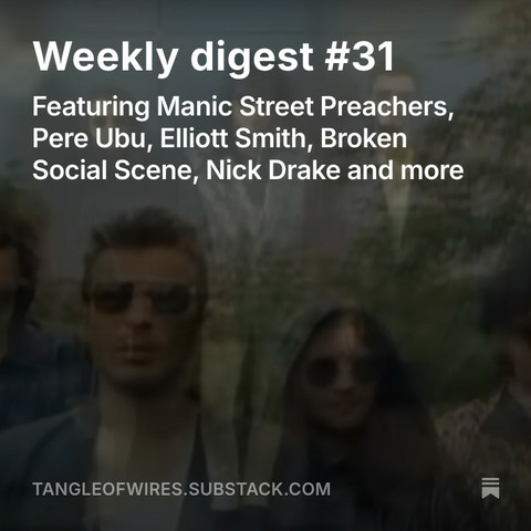 Still from Manic Street Preachers’ ‘Motorcycle Emptiness’ video with all four original members