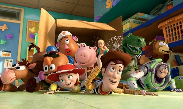 Foto de familia de los juguetes protagonistas de Toy Story, la saga de películas de Pixar. (PIXAR)