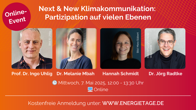 Online-Event: Klimakommunikation. Partizipation auf vielen Ebenen. 7. Mai, 13:30 Uhr