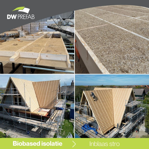 house built with blow in straw panels