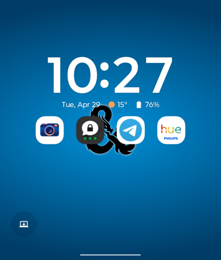 Hintergrundbild auf dem Lock Screen, geöffnet, Motorola Razr 50 Ultra