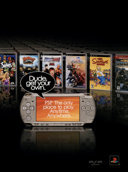 PSP "Dude, Get Your Own" Magazine Ad