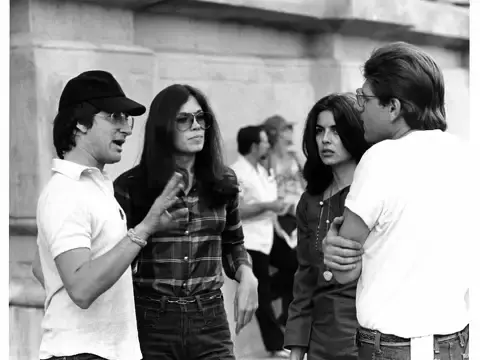 Director Steven Spielberg on the set of the Universal Studios production of The Sugarland Express in 1974 in Texas. 

Michael Ochs Archives/Getty Images