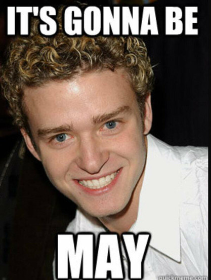 Image of Justin Timberlake in his NSYNC years: 'It's gonna be MAY"