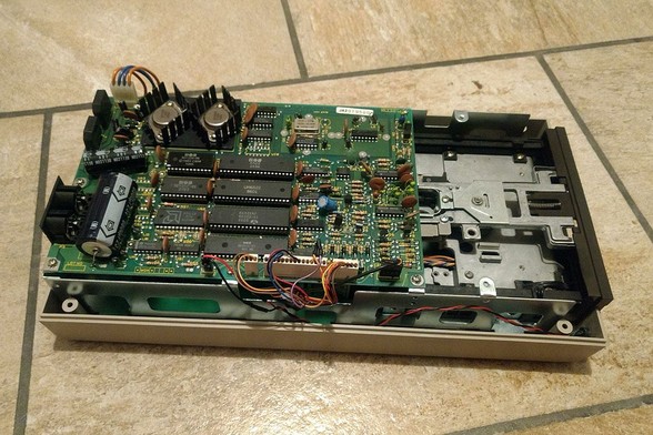 Commodore VC1541 with top cover removed