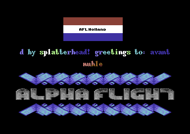 Screenshot of "Muhle" - Crack: Alphaflight - Published by 64'er-Magna Media on Commodore 64 (1994)