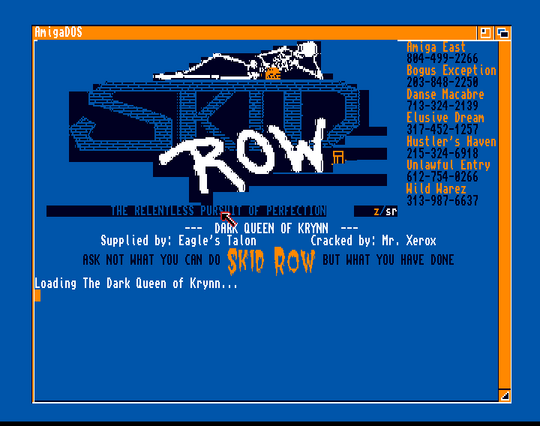 Screenshot of "Dark Queen of Krynn" - Crack: Skid Row - Published by SSI on Commodore Amiga (1992)