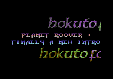 Screenshot of "Planet Rover" - Crack: Hokuto Force (HF) - Published by David Husch on Commodore 64 (19xx)