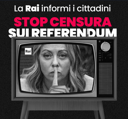 La Rai informi i cittadini. 
Stop censura sui Referendum.