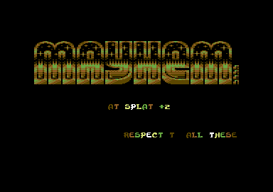 Screenshot of "Cat Splat" - Crack: Mayhem - Published by Bren-Xerox on Commodore 64 (1994)