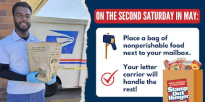 Knox County USPS workers to deliver food to pantries for ‘Stamp Out Hunger’ food drive