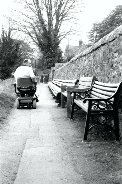 benches in Ribchester where folk can rest and watch the River Ribble flow by in the valley below