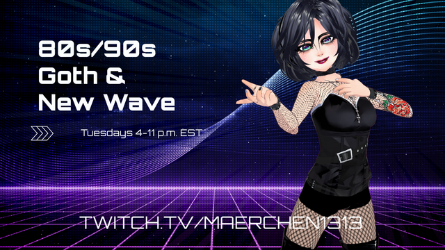 80s/90s goth + new wave Tuesdays 4 1- 11 p.m. on Twitch