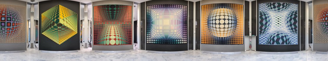 Panorama of 6 pieces by Vasarelly at the Institute in Aix