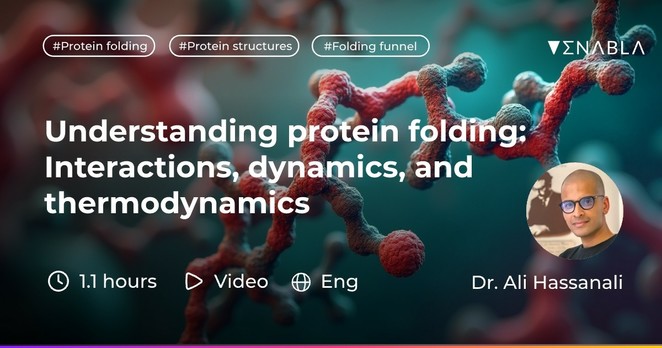The ICTP diploma program lecture "Understanding Protein Folding: Interactions, Dynamics, and Thermodynamics" by Dr. Ali Hassanali is on Enabla in Open Access! Video, English, 1.1 hours
