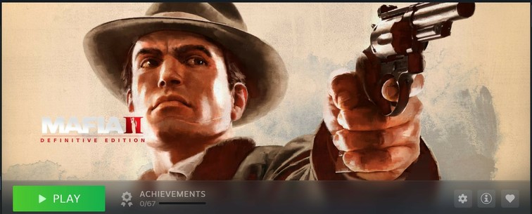 Screenshot from Steam of Mafia 2: Definitve Edition.