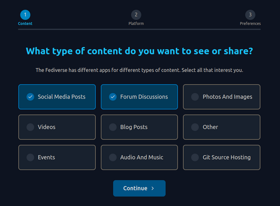 What type of content do you want to see or share?