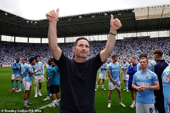 Frank Lampard has led a stunning turnaround in Coventry City's season which sees the Sky Blues within two wins of return to the top flight