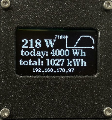OpenDTU Box zeigt 4000Wh an.