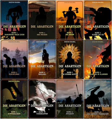 Die Cover aller 12 Bände der Serie "Die Abartigen".

Über die Serie:
Vor Tausenden von Jahren flohen die Ahnen aus der ersten Welt, denn diese war vergiftet von Müll, Krieg und Hass. Die Reise durch den Raum gelang, das Leben, das sie vorausgesandt hatten, hatte den Planeten in Besitz genommen – doch sie fanden nicht das Paradies vor, das sie sich erhofft hatten. Die Natur wandte sich gegen sie, zwang sie, sich in fünf große Städte zurückzuziehen, geschützt von starken Mauern.
Eine dieser Städte ist Or. Am Rande eines großen Gebirgszuges gelegen, lebt Or vom Eisen, das man mit den anderen Städten handelt. Große Karawanen transportieren die Güter zwischen den Städten hin und her.
Hier in Or wachsen die beiden Helden der Serie auf: Loris, Sohn des Eisenunternehmers Yusef und der angesehenen Ärztin und Stadträtin Mona, und Mikail, Bauernsohn und glücklich in Loris' Schwester Lia verliebt. Beste Freunde seit der Schulzeit, können sie sich blind aufeinander verlassen. Alles könnte so schön sein … wäre da nicht Mikails Geheimnis, das er nicht einmal Loris und der geliebten Lia offenbaren kann. Doch es kommt der Tag, an dem er sich entscheiden muss: Sein Geheimnis – oder das Leben unzähliger Menschen.