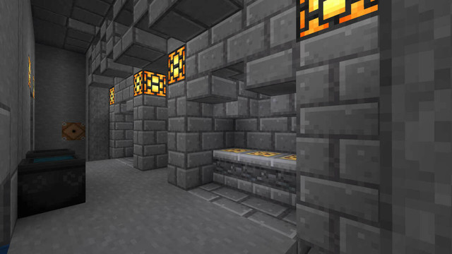 A simple underground forge made out of stone.
