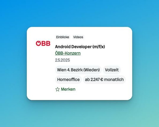 Android Developer (m/f/x), Gehalt ab 2247 EUR monatlich